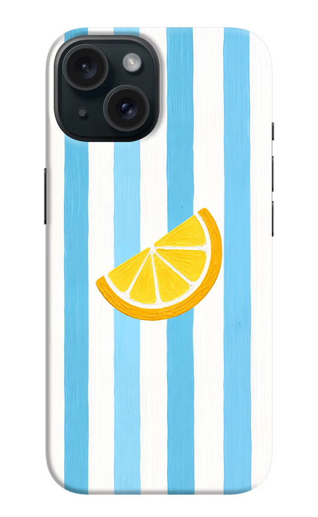 Summer Lemon iPhone 15 Hard Case Back Cover by Casekaro