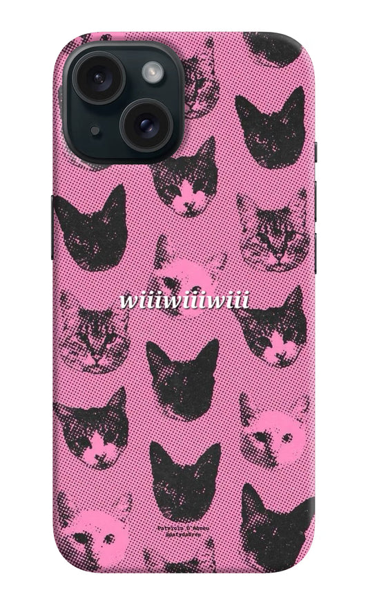 Pink Cats iPhone 15 Back Cover
