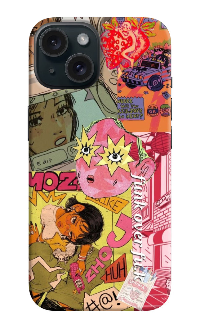 Funkover iPhone 15 Hard Case Back Cover by Casekaro