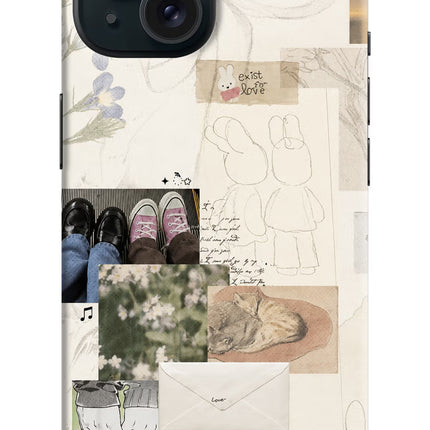 Soft Aesthetic iPhone 15 Hard Case Back Cover by Casekaro