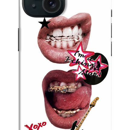 Rockstar iPhone 15 Hard Case Back Cover by Casekaro