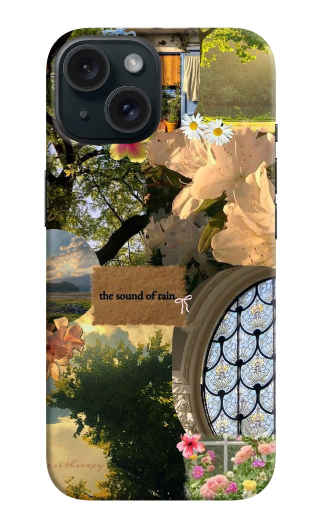 Rain iPhone 15 Hard Case Back Cover by Casekaro