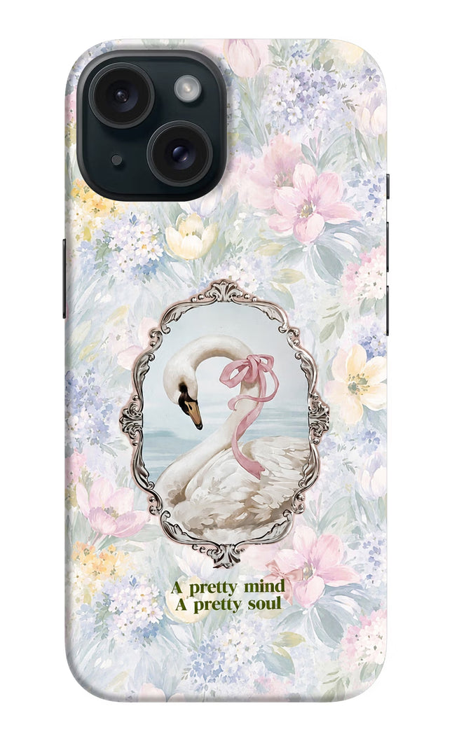 Pretty Mind Pretty Soul iPhone 15 Hard Case Back Cover by Casekaro
