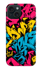 Graffiti Vibe iPhone 15 Hard Case Back Cover by Casekaro
