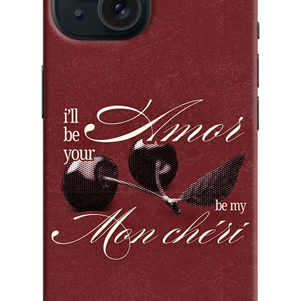 Velvet Cherry iPhone 15 Hard Case Back Cover by Casekaro