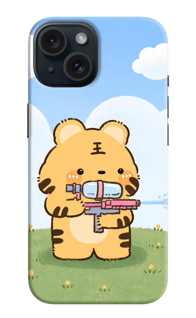 Tiger Treat iPhone 15 Hard Case Back Cover by Casekaro