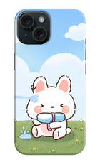 Bunny Treat iPhone 15 Hard Case Back Cover by Casekaro