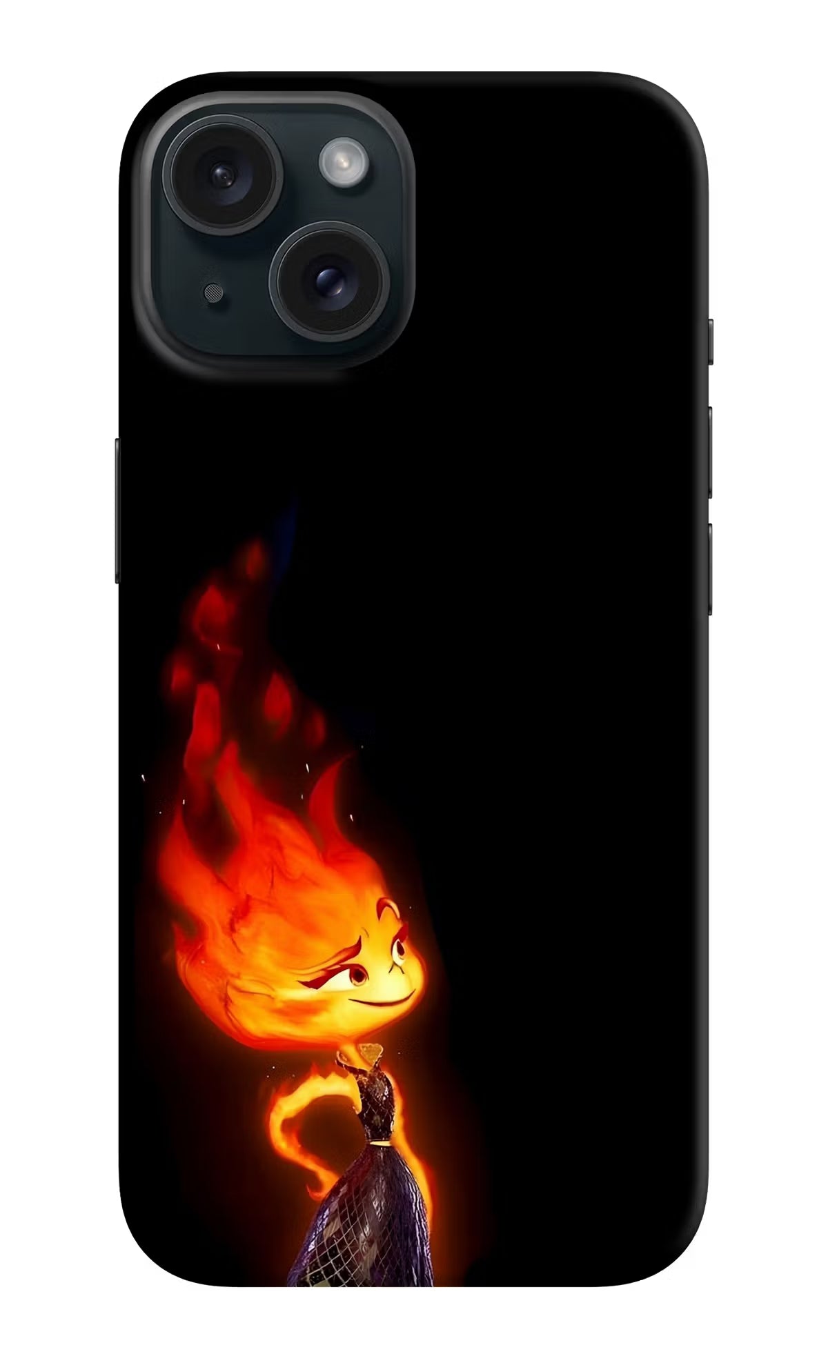 Ember Flame iPhone 15 Hard Case Back Cover by Casekaro