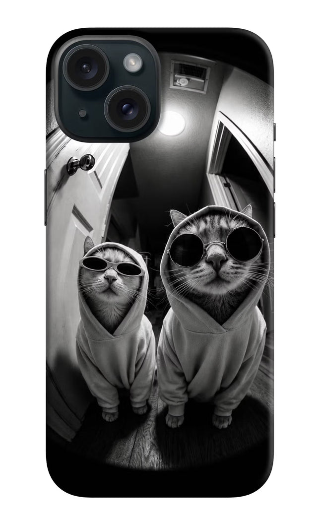 Hood Cats iPhone 15 Hard Case Back Cover by Casekaro