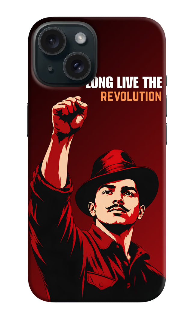 Bhagat Singh Revolution iPhone 15 Back Cover