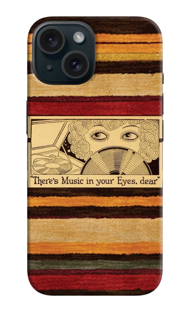 Vinyl Stripes iPhone 15 Hard Case Back Cover by Casekaro