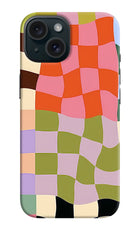 Wavy Grid iPhone 15 Back Cover