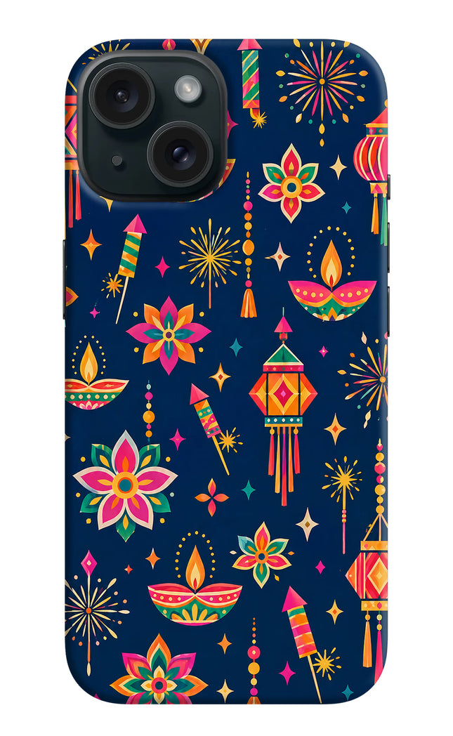 Festive Pop iPhone 15 Hard Case Back Cover by Casekaro