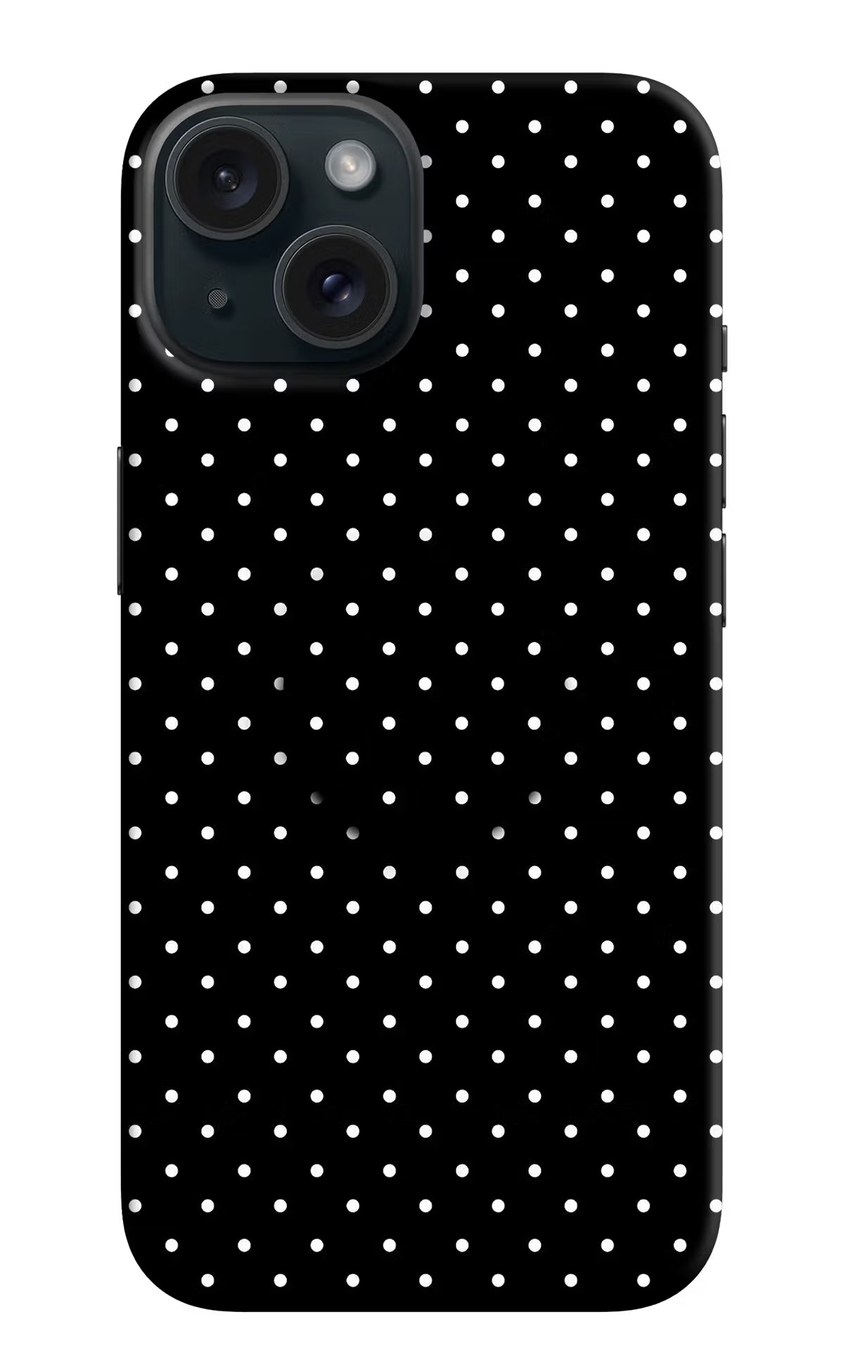 White Dots iPhone 15 Pop Case by Casekaro