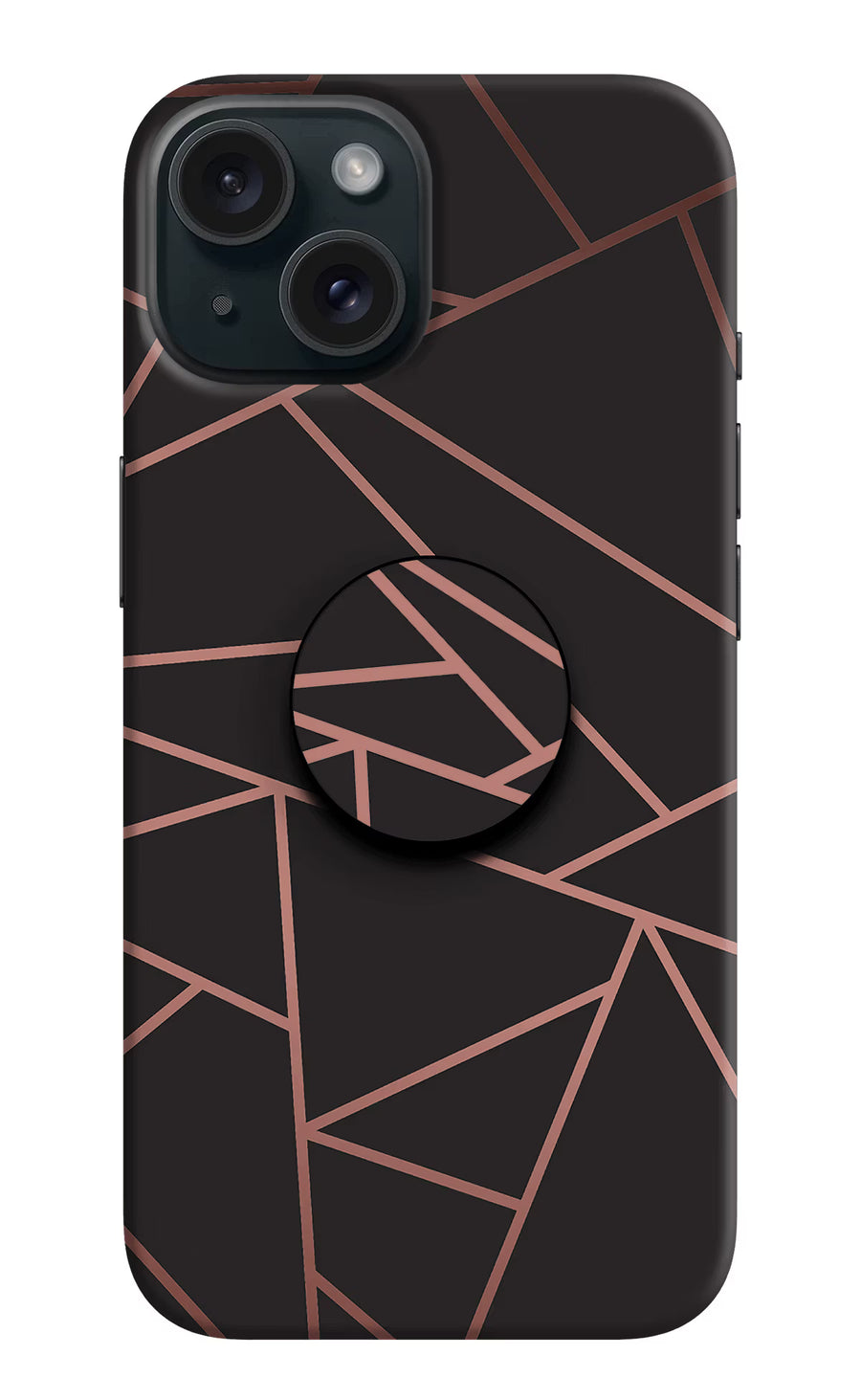 Geometric Pattern iPhone 15 Pop Case, Hard case