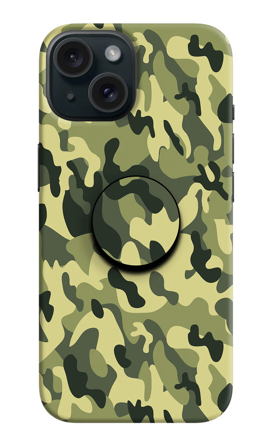 Camouflage iPhone 15 Pop Case by Casekaro