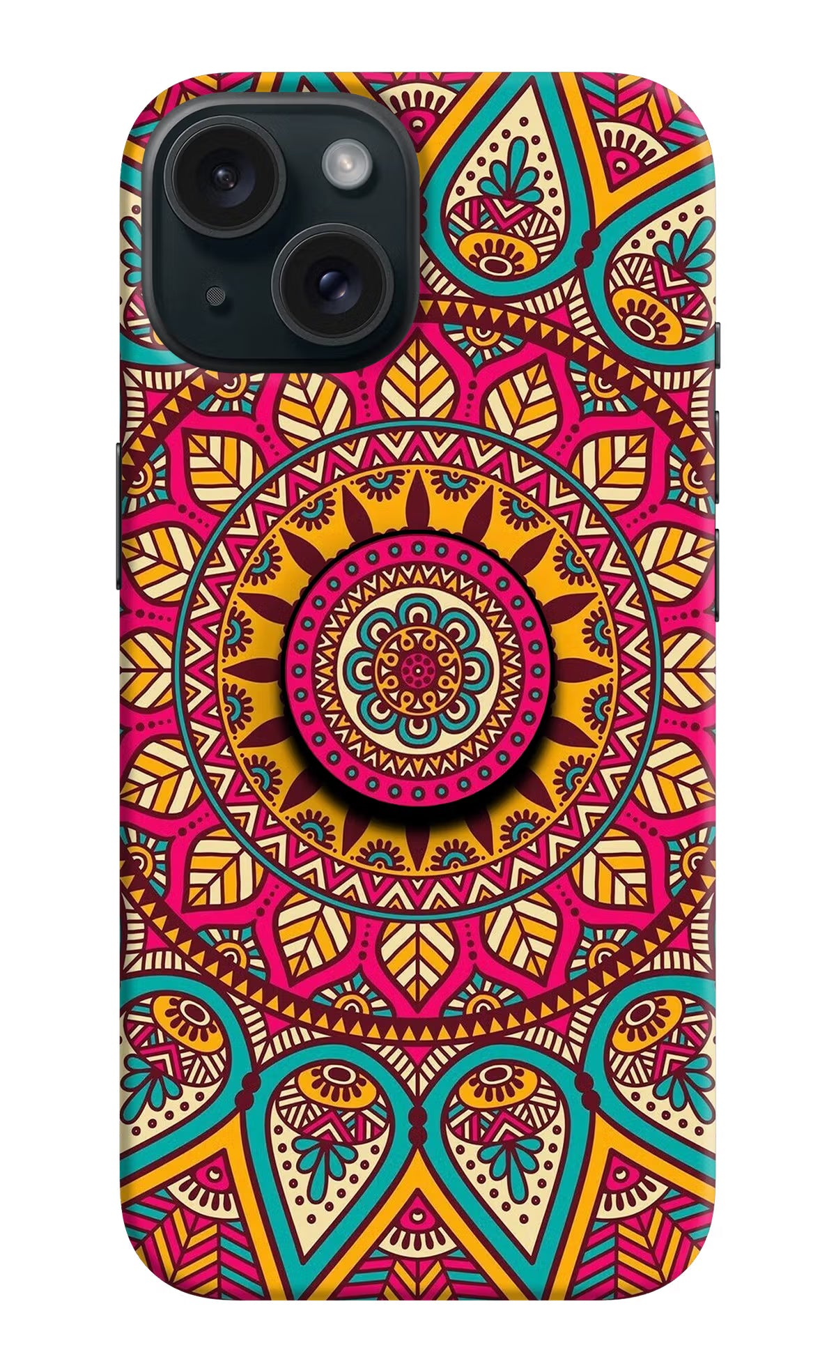 Mandala iPhone 15 Pop Case by Casekaro