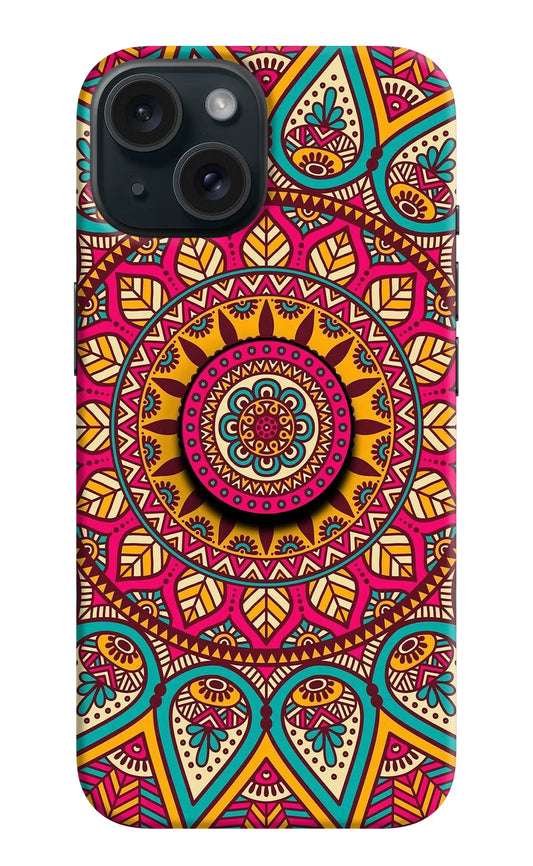Mandala iPhone 15 Pop Case by Casekaro