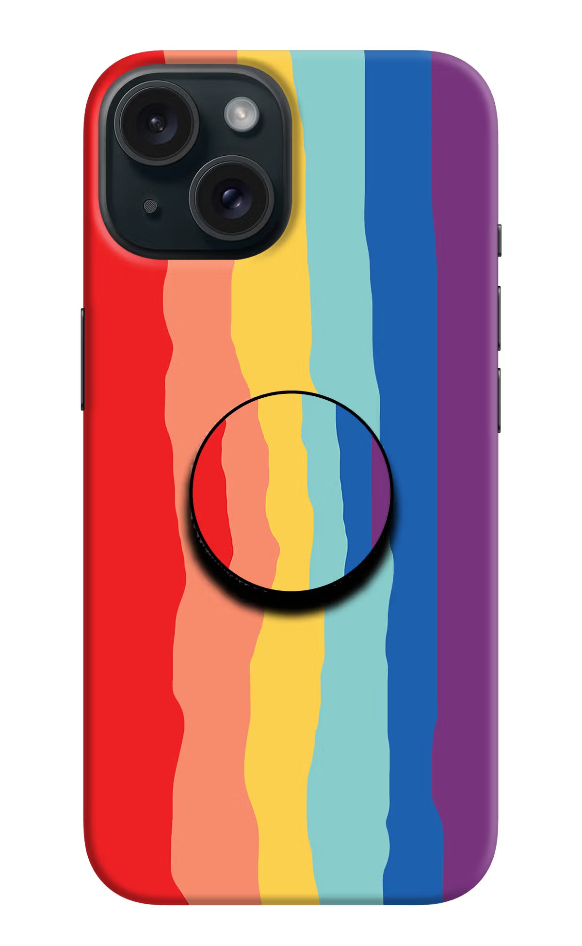 Rainbow iPhone 15 Pop Case by Casekaro
