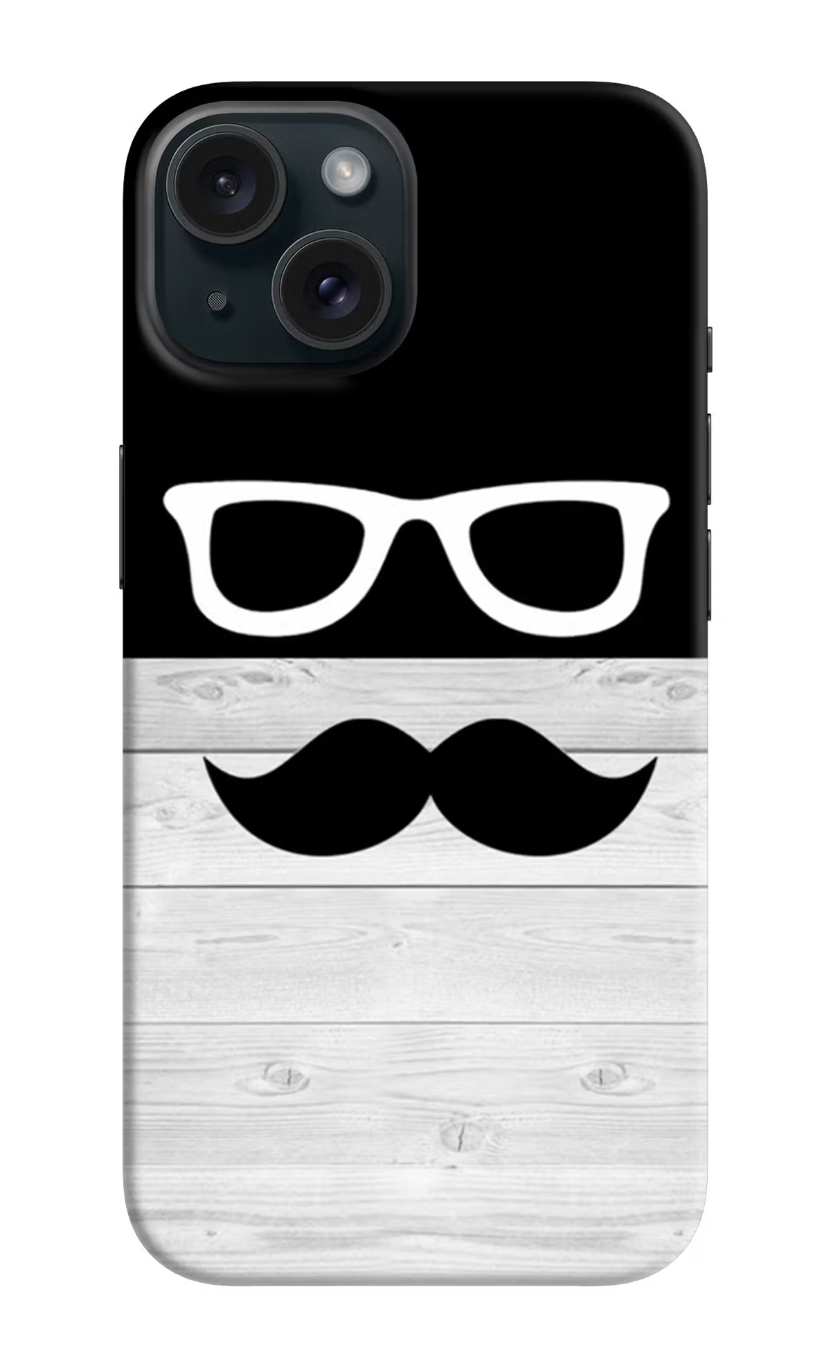 Mustache iPhone 15 Plus Hard Case Back Cover by Casekaro