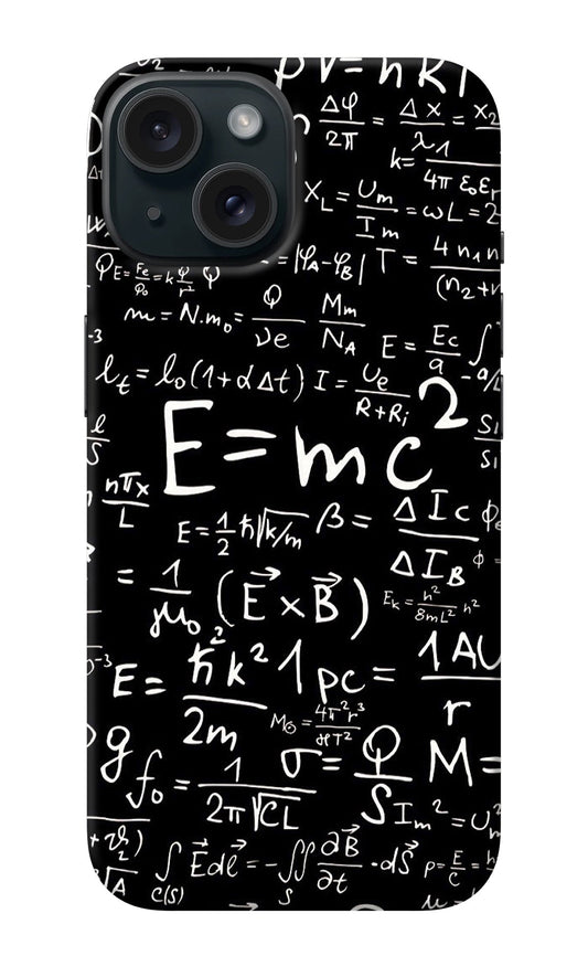 Physics Albert Einstein Formula iPhone 15 Plus Back Cover