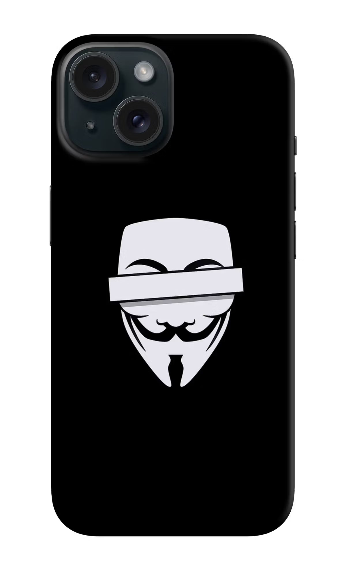 Anonymous Face iPhone 15 Plus Hard Case Back Cover by Casekaro