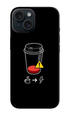 Coffee iPhone 15 Plus Hard Case Back Cover by Casekaro