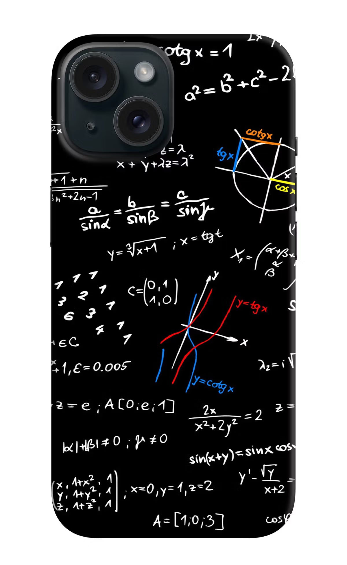 Mathematics Formula iPhone 15 Plus Hard Case Back Cover by Casekaro