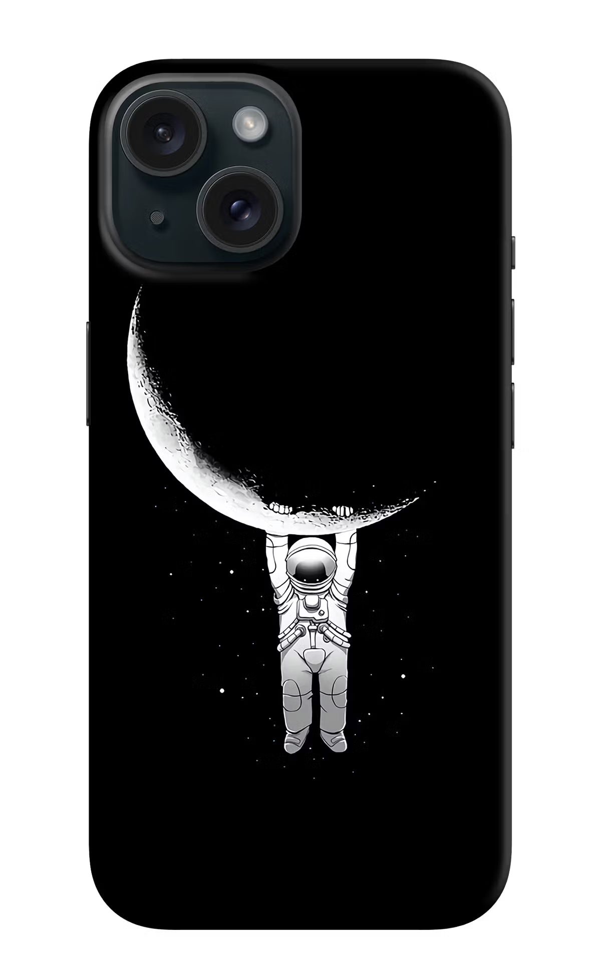 Moon Space iPhone 15 Plus Hard Case Back Cover by Casekaro