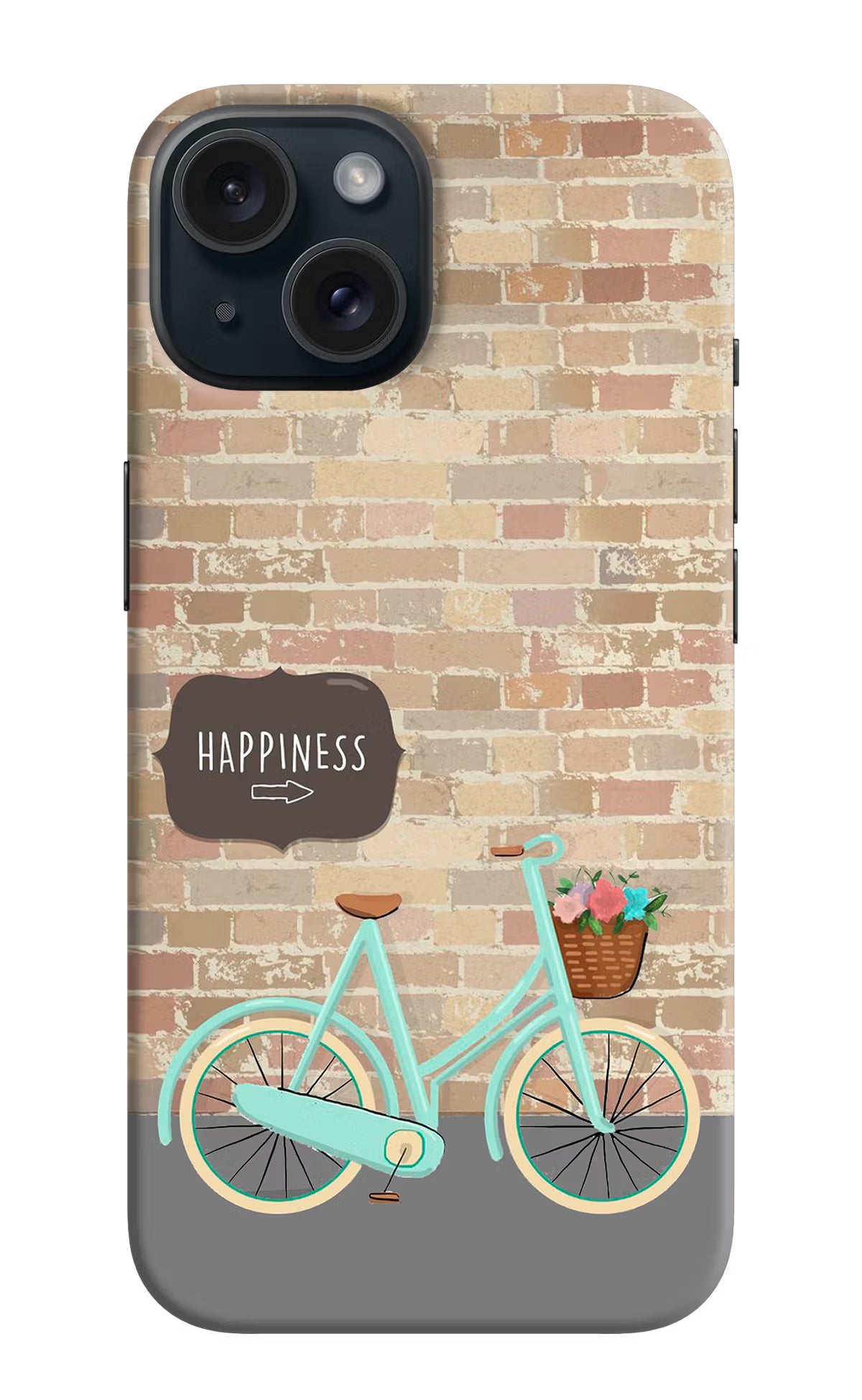 Happiness Artwork iPhone 15 Plus Hard Case Back Cover by Casekaro