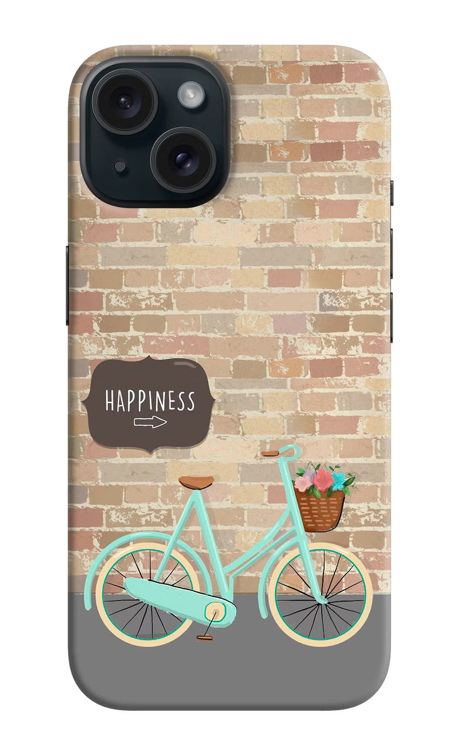 Happiness Artwork iPhone 15 Plus Back Cover, Hard case