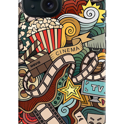 Cinema Abstract iPhone 15 Plus Hard Case Back Cover by Casekaro