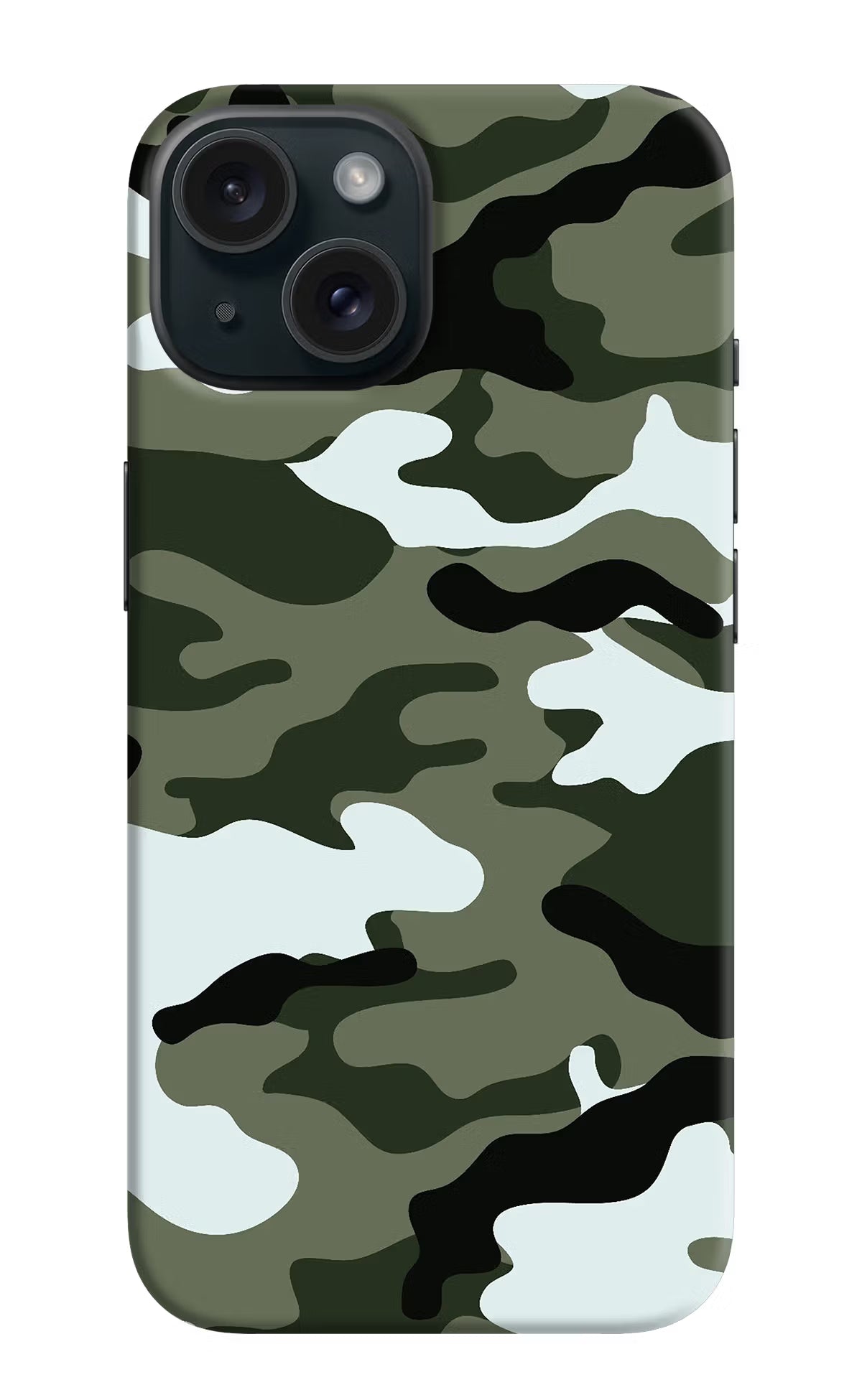 Camouflage iPhone 15 Plus Hard Case Back Cover by Casekaro