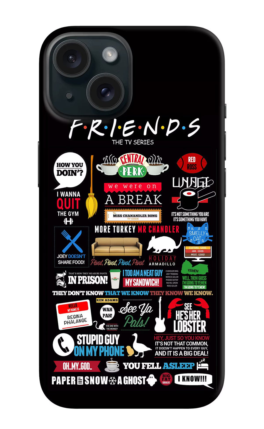 FRIENDS iPhone 15 Plus Back Cover, Hard case
