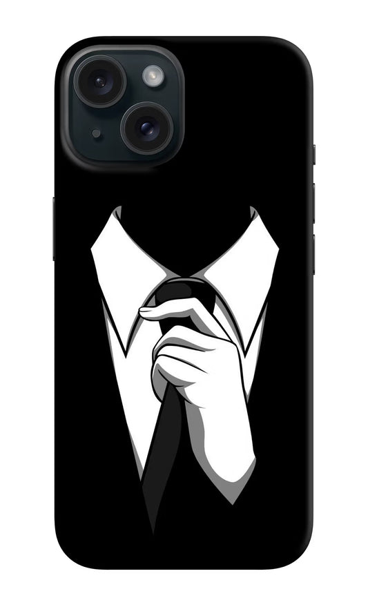 Black Tie iPhone 15 Plus Hard Case Back Cover by Casekaro