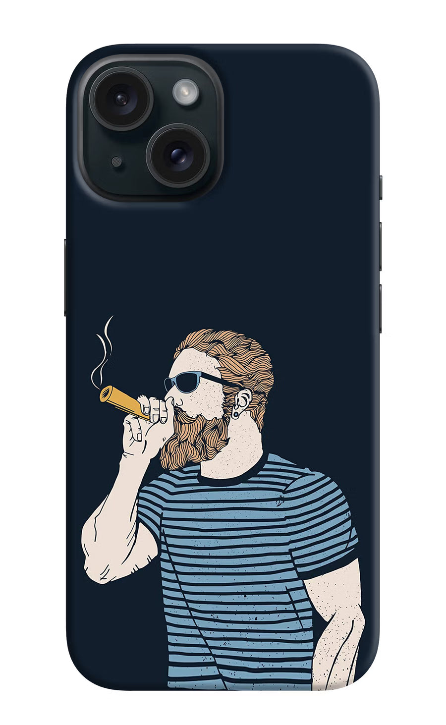 Smoking iPhone 15 Plus Back Cover, Hard case