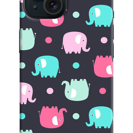 Elephants iPhone 15 Plus Hard Case Back Cover by Casekaro