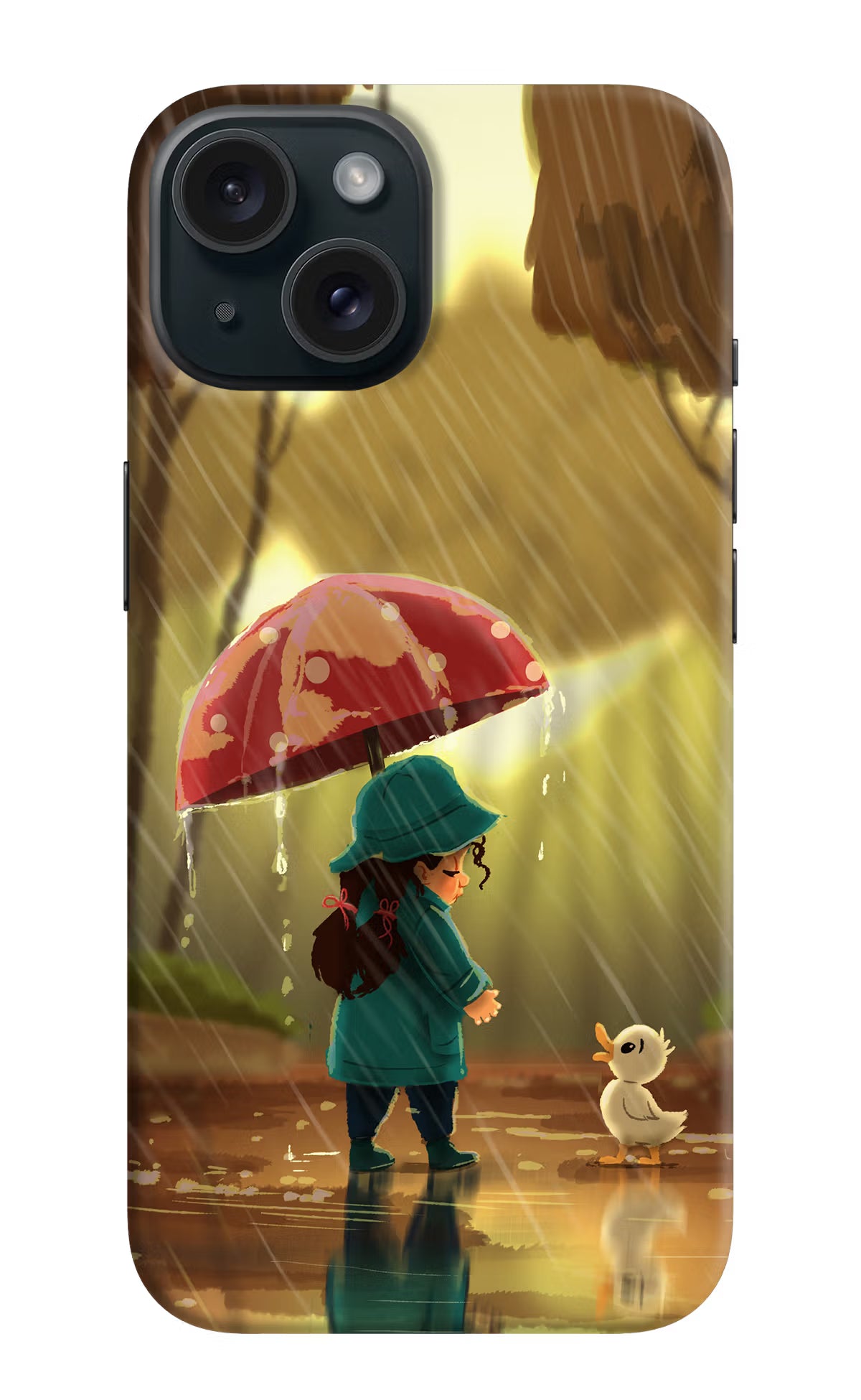 Rainy Day iPhone 15 Plus Hard Case Back Cover by Casekaro