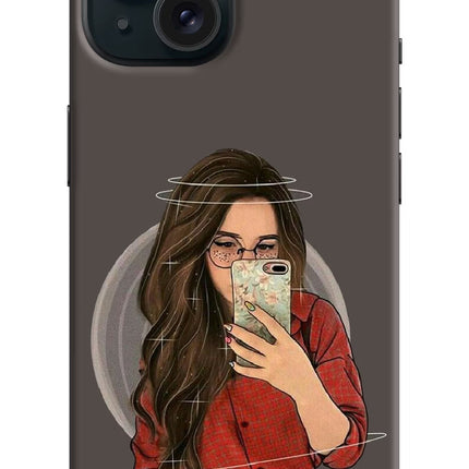 Selfie Queen iPhone 15 Plus Hard Case Back Cover by Casekaro