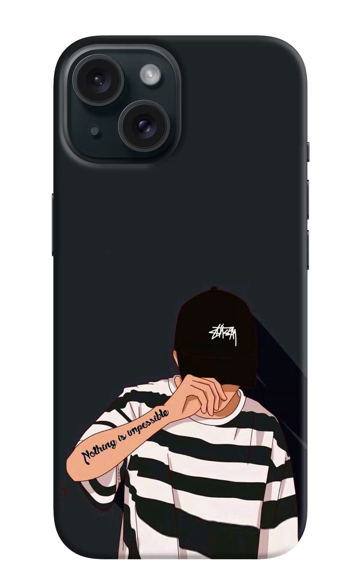 Aesthetic Boy iPhone 15 Plus Hard Case Back Cover by Casekaro
