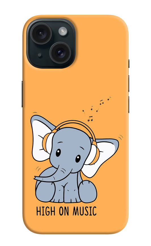 High On Music iPhone 15 Plus Hard Case Back Cover by Casekaro