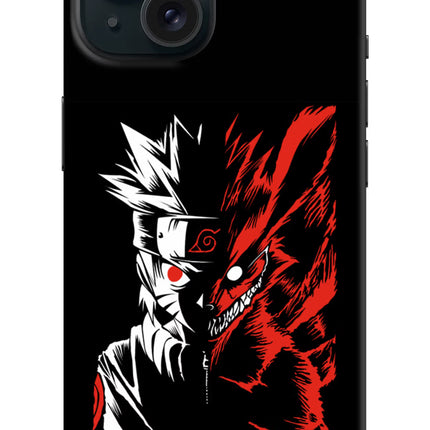 Naruto Two Face iPhone 15 Plus Hard Case Back Cover by Casekaro