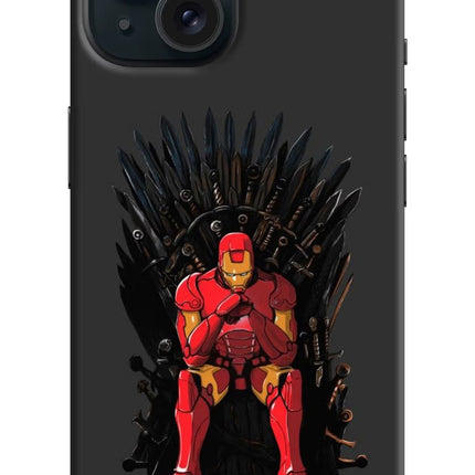 Ironman Throne iPhone 15 Plus Hard Case Back Cover by Casekaro