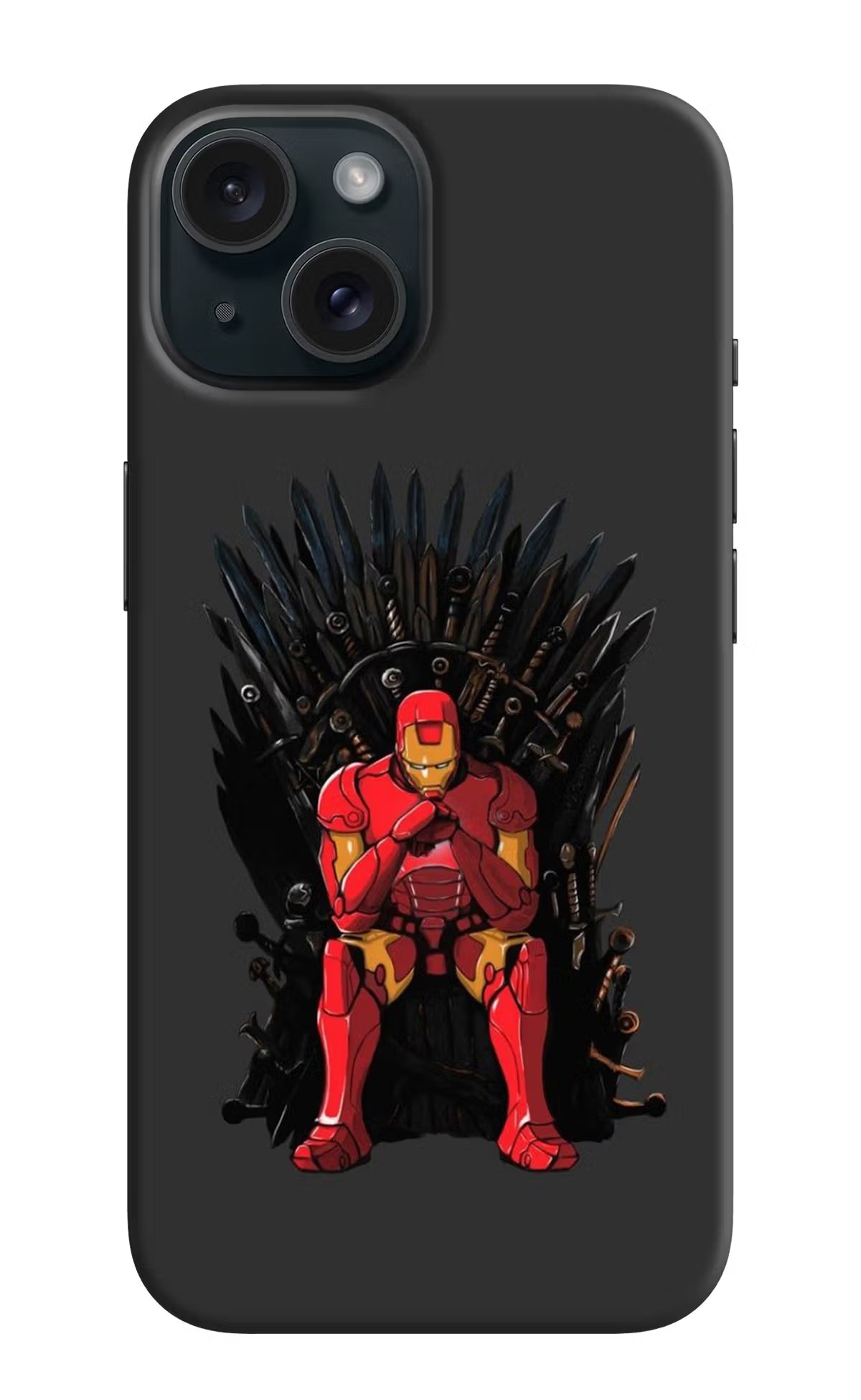 Ironman Throne iPhone 15 Plus Hard Case Back Cover by Casekaro