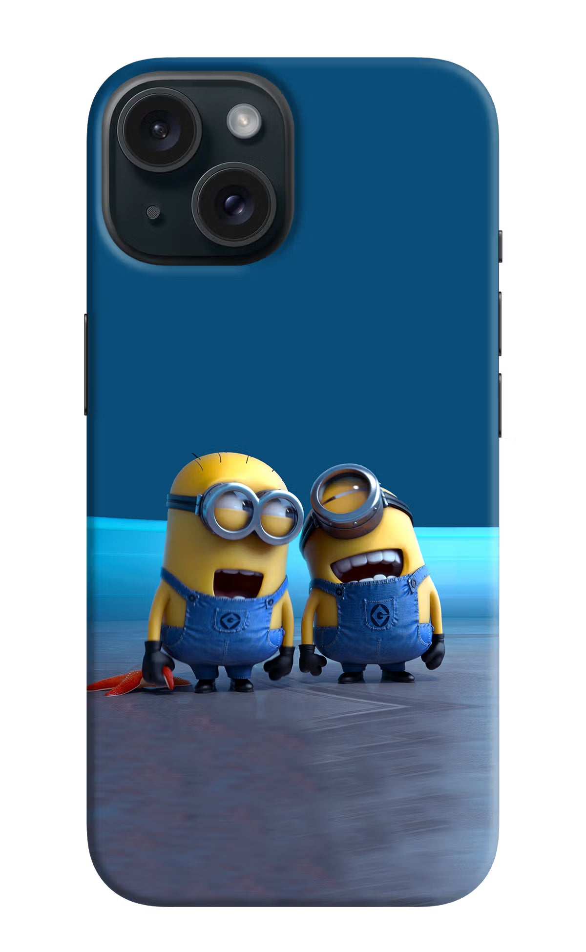 Minion Laughing iPhone 15 Plus Hard Case Back Cover by Casekaro