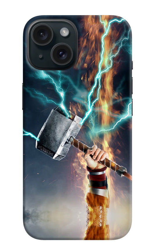 Thor Hammer Mjolnir iPhone 15 Plus Hard Case Back Cover by Casekaro