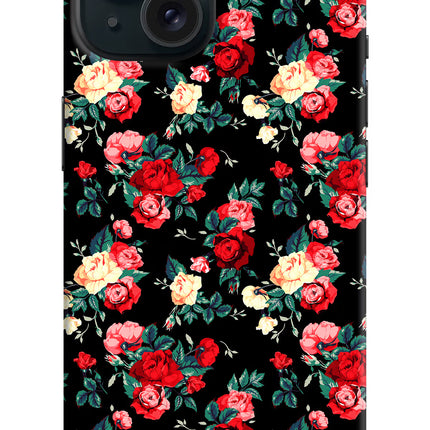 Rose Pattern iPhone 15 Plus Hard Case Back Cover by Casekaro