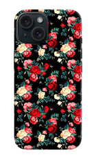 Rose Pattern iPhone 15 Plus Hard Case Back Cover by Casekaro