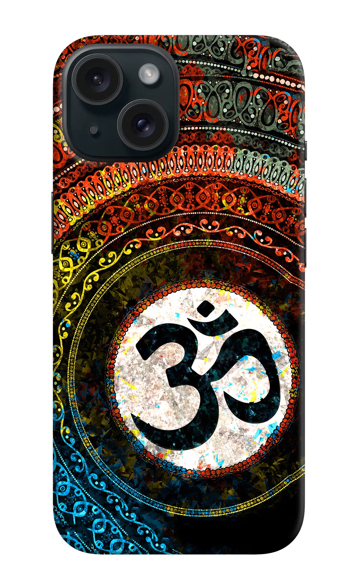 Om Cultural iPhone 15 Plus Hard Case Back Cover by Casekaro