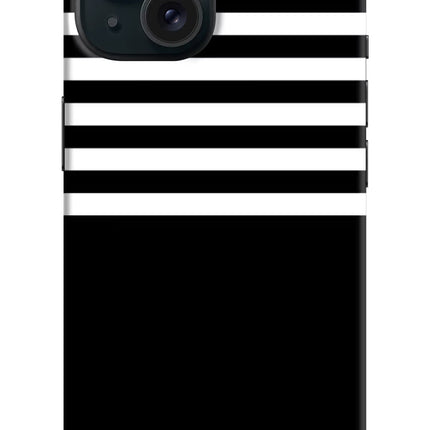 Black and White Print iPhone 15 Plus Hard Case Back Cover by Casekaro